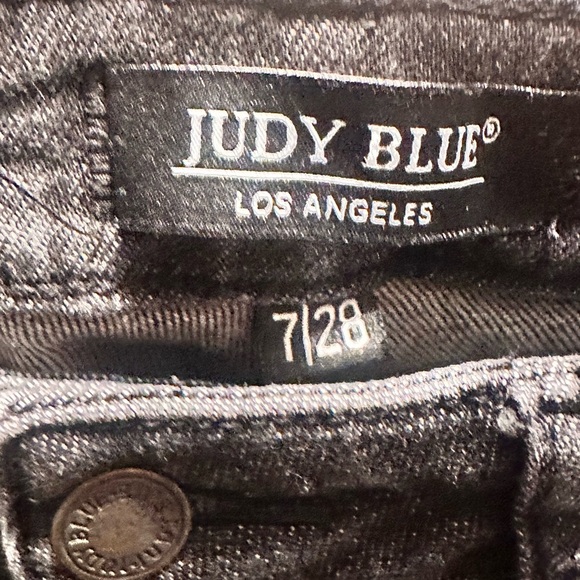 Judy Blue Black Distressed Skinny Jeans - Picture 3 of 3